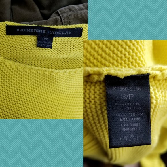 Katherine Barclay Yellow Ribbed Knit Sweater - Picture 5 of 5